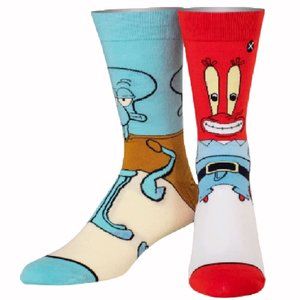 Squidward And Mr. Krabs Athletic Crew Socks - NEW Fast Ship